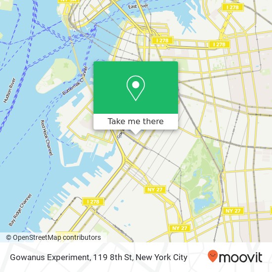 Mapa de Gowanus Experiment, 119 8th St