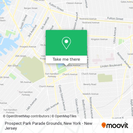 Mapa de Prospect Park Parade Grounds