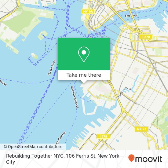 Mapa de Rebuilding Together NYC, 106 Ferris St