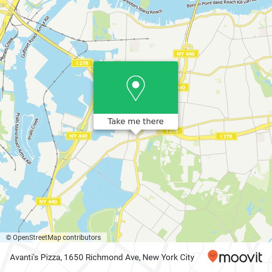 Avanti's Pizza, 1650 Richmond Ave map