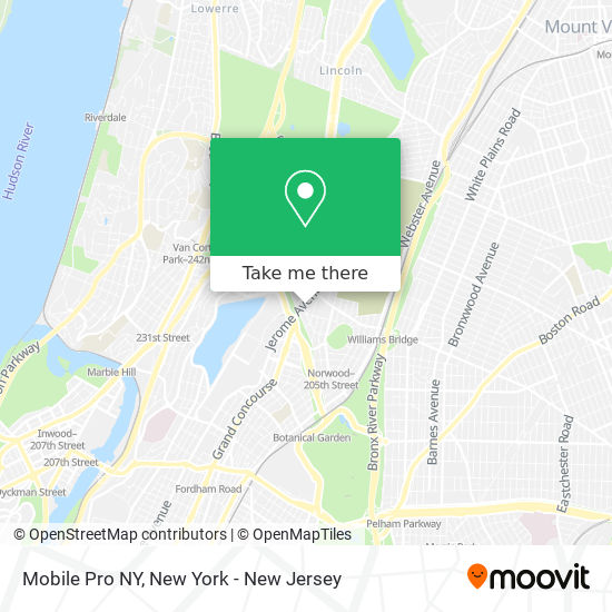 Mapa de Mobile Pro NY