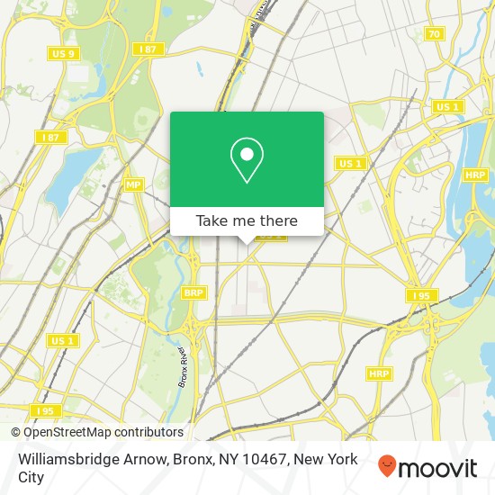 Williamsbridge Arnow, Bronx, NY 10467 map