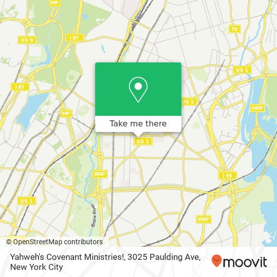 Mapa de Yahweh's Covenant Ministries!, 3025 Paulding Ave