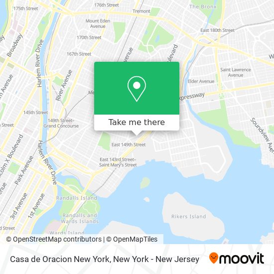 Mapa de Casa de Oracion New York