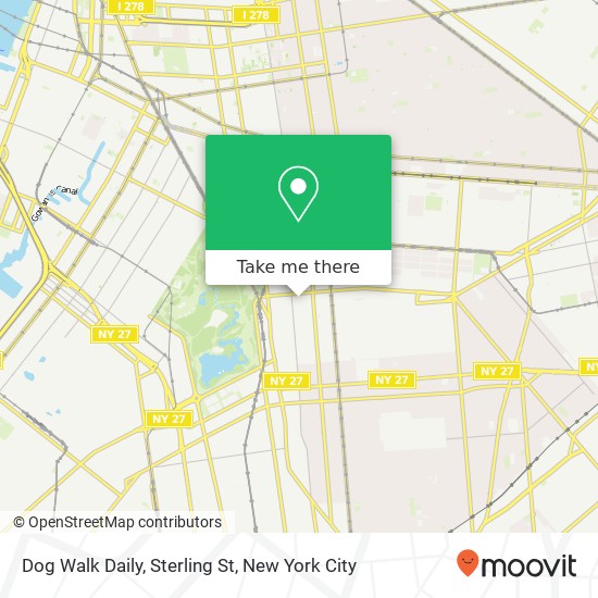 Mapa de Dog Walk Daily, Sterling St