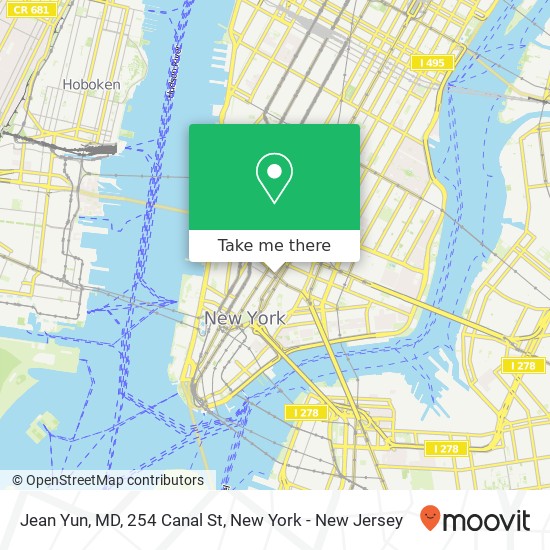 Jean Yun, MD, 254 Canal St map