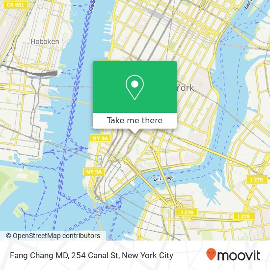 Fang Chang MD, 254 Canal St map