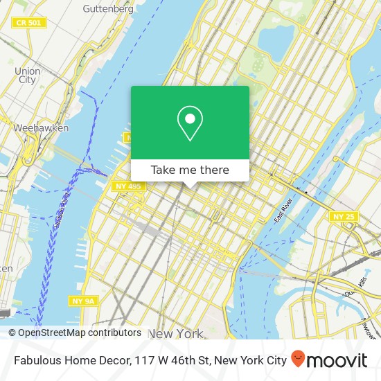 Mapa de Fabulous Home Decor, 117 W 46th St