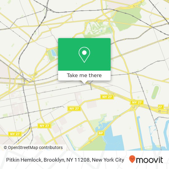 Mapa de Pitkin Hemlock, Brooklyn, NY 11208