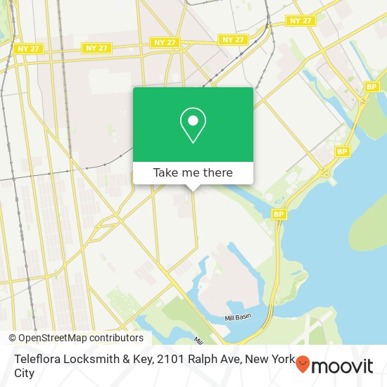 Mapa de Teleflora Locksmith & Key, 2101 Ralph Ave