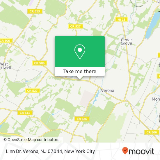 Mapa de Linn Dr, Verona, NJ 07044