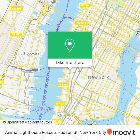 Animal Lighthouse Rescue, Hudson St map