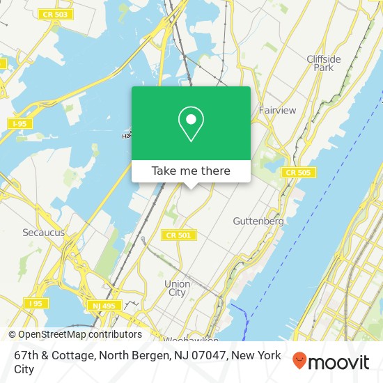 67th & Cottage, North Bergen, NJ 07047 map