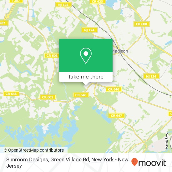 Mapa de Sunroom Designs, Green Village Rd