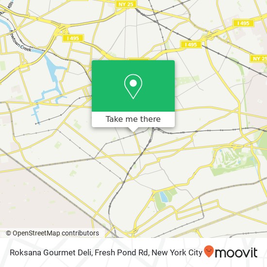 Roksana Gourmet Deli, Fresh Pond Rd map