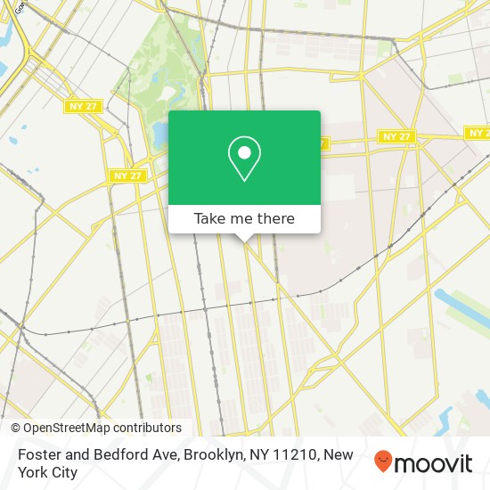 Foster and Bedford Ave, Brooklyn, NY 11210 map