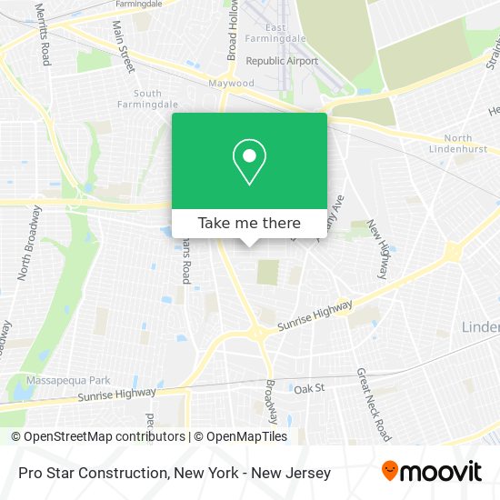 Pro Star Construction map