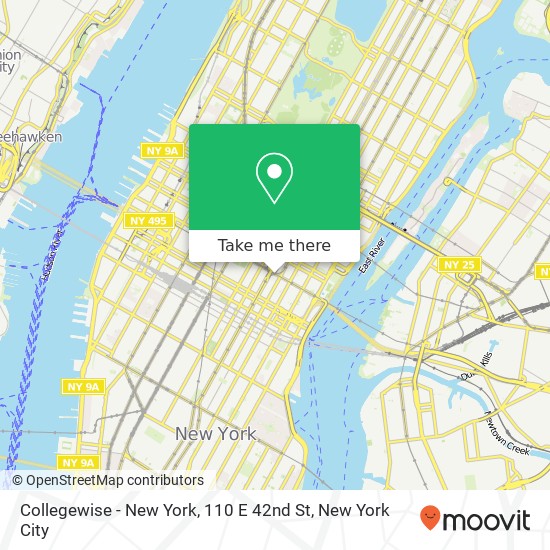 Mapa de Collegewise - New York, 110 E 42nd St