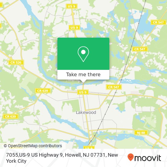 Mapa de 7055,US-9 US Highway 9, Howell, NJ 07731