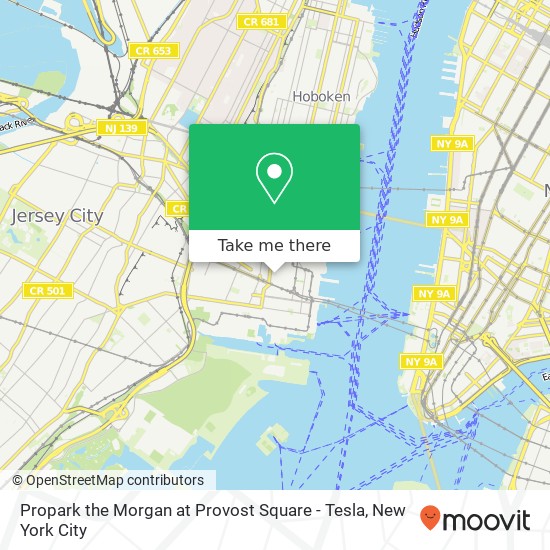 Propark the Morgan at Provost Square - Tesla map