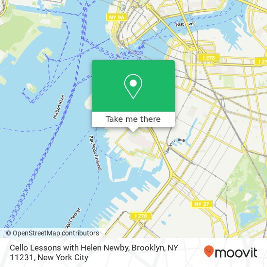 Mapa de Cello Lessons with Helen Newby, Brooklyn, NY 11231