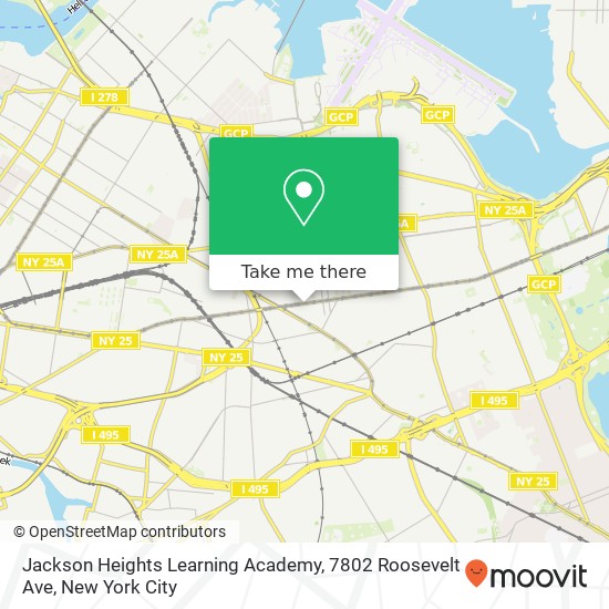 Mapa de Jackson Heights Learning Academy, 7802 Roosevelt Ave