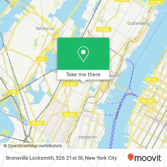 Mapa de Bronxville Locksmith, 526 21st St