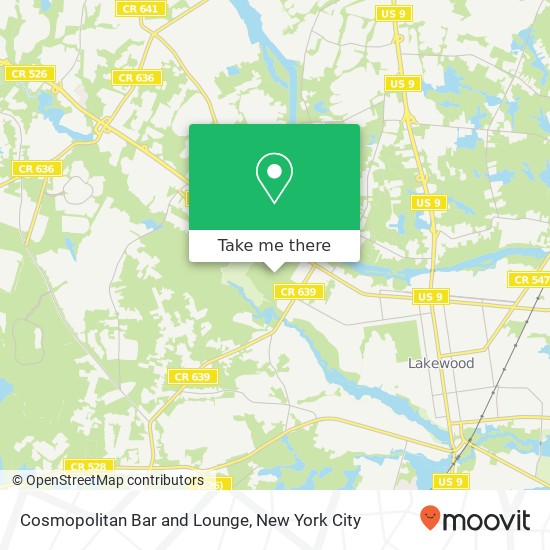 Mapa de Cosmopolitan Bar and Lounge