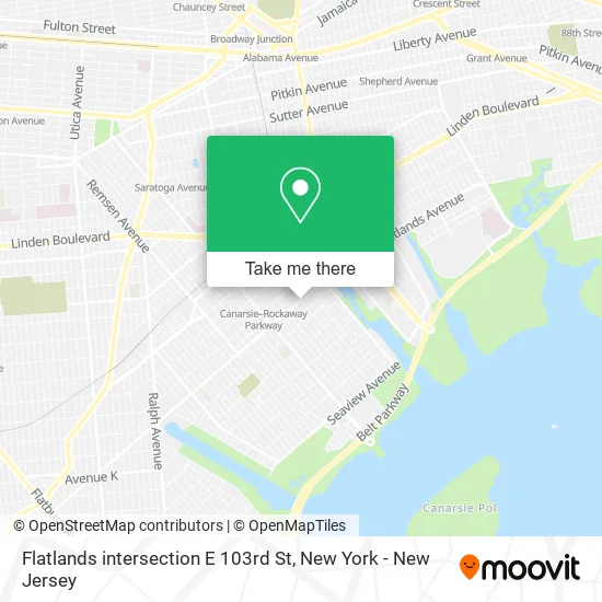 Mapa de Flatlands intersection E 103rd St