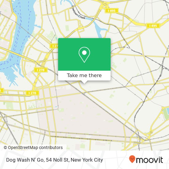 Mapa de Dog Wash N' Go, 54 Noll St