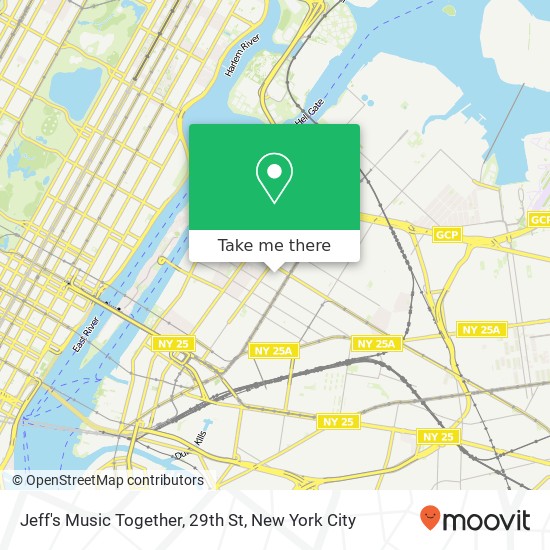 Jeff's Music Together, 29th St map