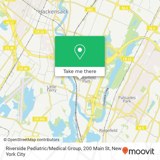 Mapa de Riverside Pediatric / Medical Group, 200 Main St