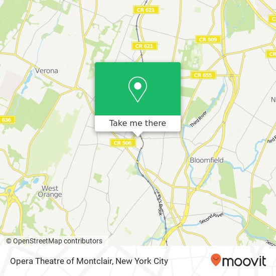 Opera Theatre of Montclair map