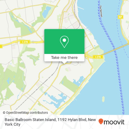 Mapa de Basic Ballroom Staten Island, 1192 Hylan Blvd