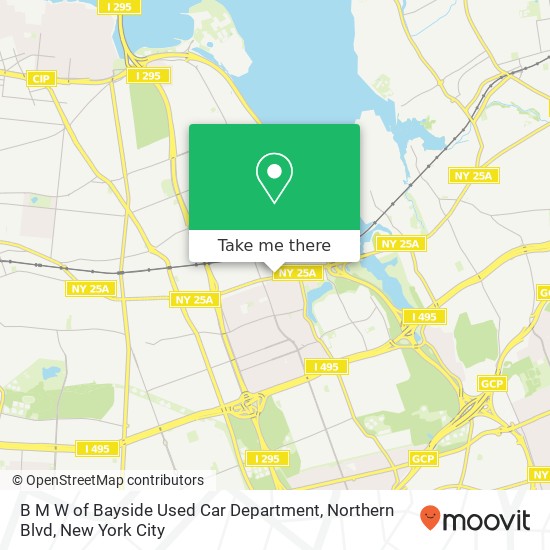 B M W of Bayside Used Car Department, Northern Blvd map