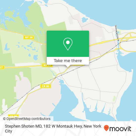 Stephen Shoten MD, 182 W Montauk Hwy map