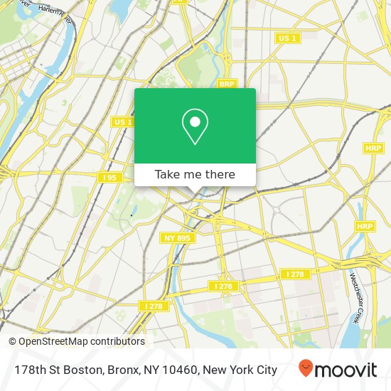 178th St Boston, Bronx, NY 10460 map