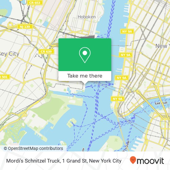 Mapa de Mordi's Schnitzel Truck, 1 Grand St