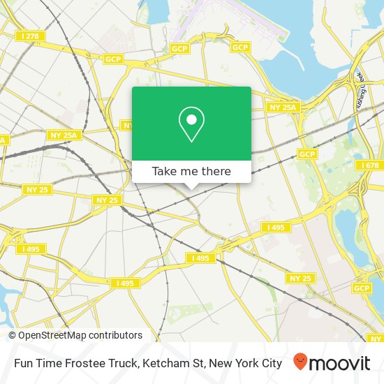 Fun Time Frostee Truck, Ketcham St map