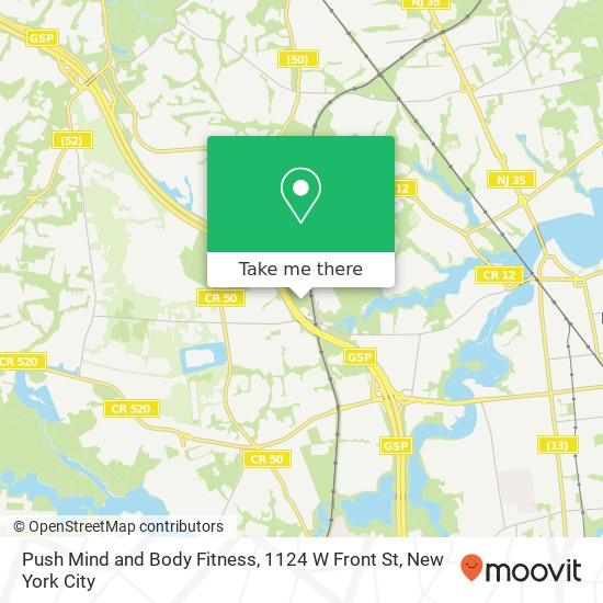 Mapa de Push Mind and Body Fitness, 1124 W Front St