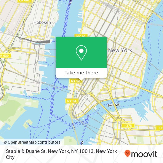 Staple & Duane St, New York, NY 10013 map
