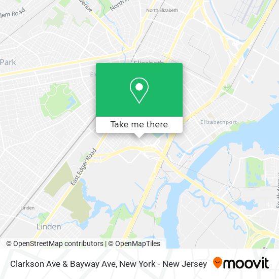 Clarkson Ave & Bayway Ave map