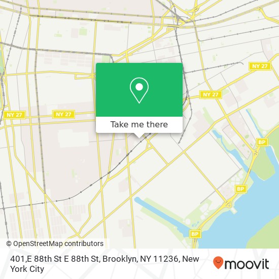 Mapa de 401,E 88th St E 88th St, Brooklyn, NY 11236