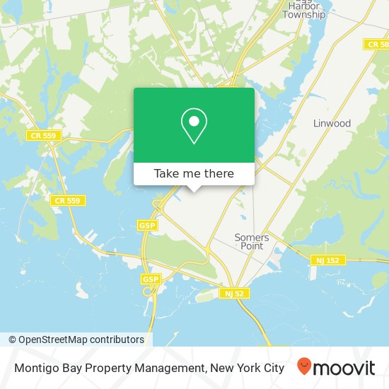 Mapa de Montigo Bay Property Management, 1411 Massachusetts Ave