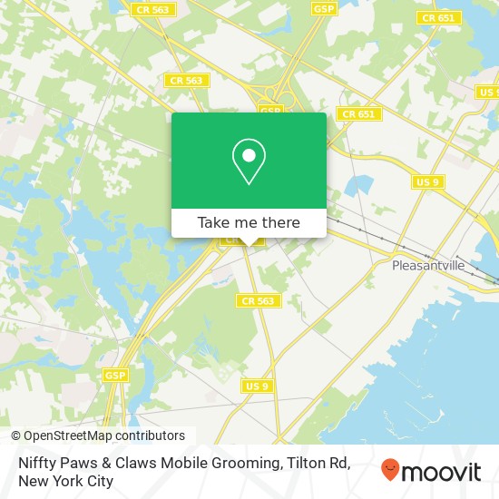 Mapa de Niffty Paws & Claws Mobile Grooming, Tilton Rd