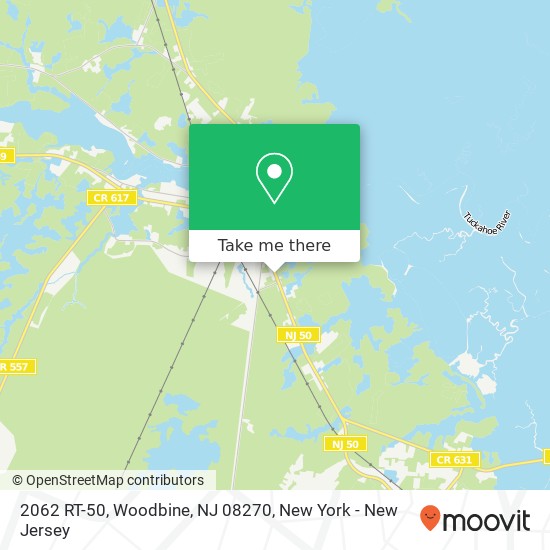 Mapa de 2062 RT-50, Woodbine, NJ 08270