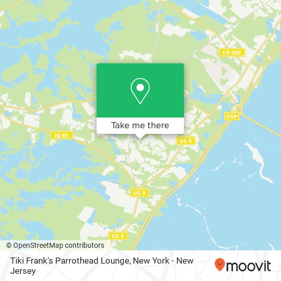 Tiki Frank's Parrothead Lounge map