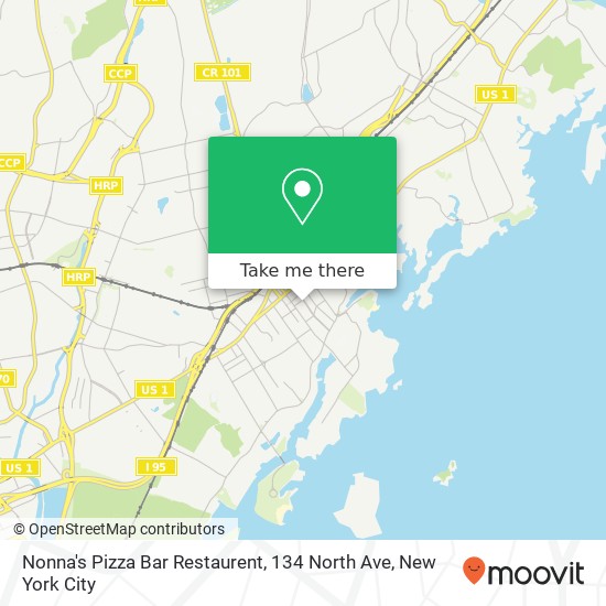 Nonna's Pizza Bar Restaurent, 134 North Ave map