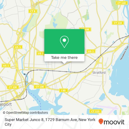 Mapa de Super Market Junco 8, 1729 Barnum Ave