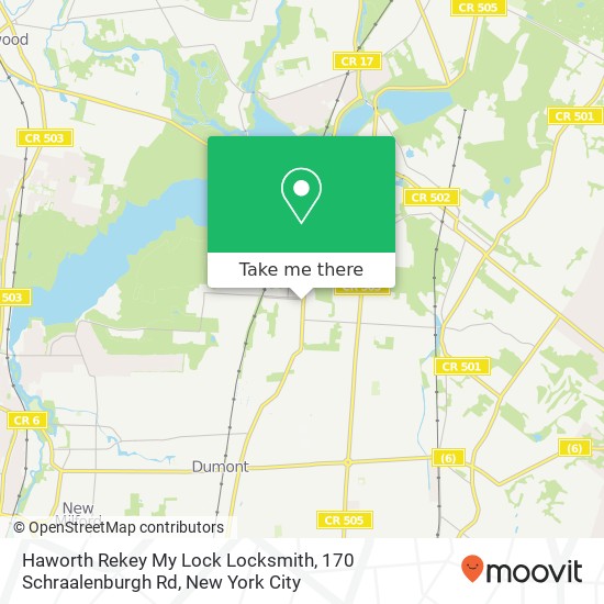 Haworth Rekey My Lock Locksmith, 170 Schraalenburgh Rd map